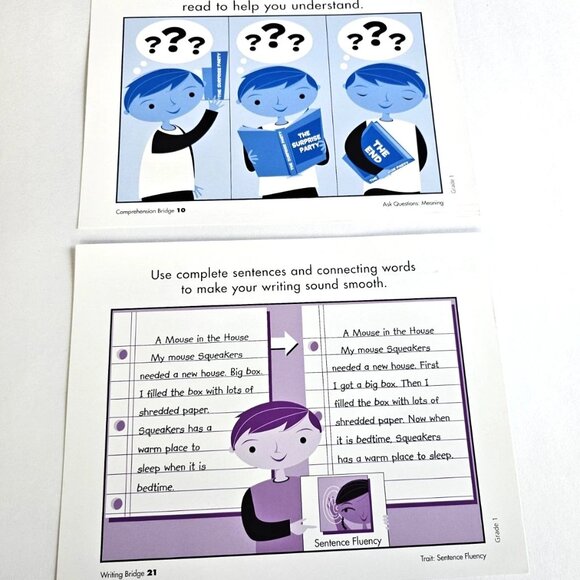 2 Rigby Literacy by Design: Writing(21) & Comprehension(10) Bridge Cards Grade 1 - Picture 1 of 13